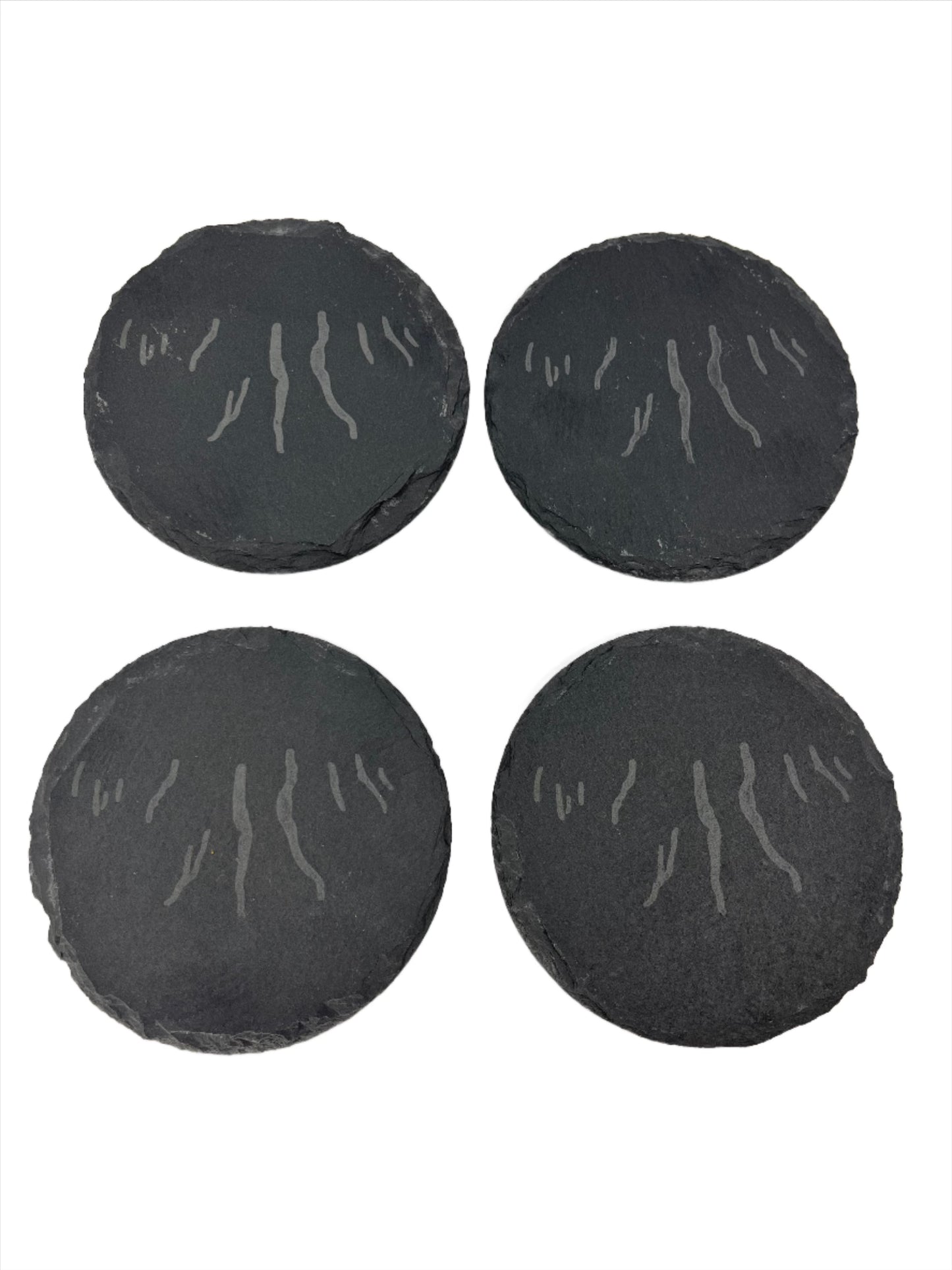 Finger Lakes Etched Slate Coasters - Set of 4
