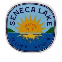Seneca Lake Sunset Sticker or Magnet with Coordinates