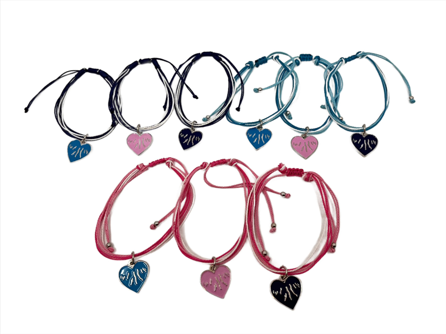 Finger Lakes Heart String Bracelet