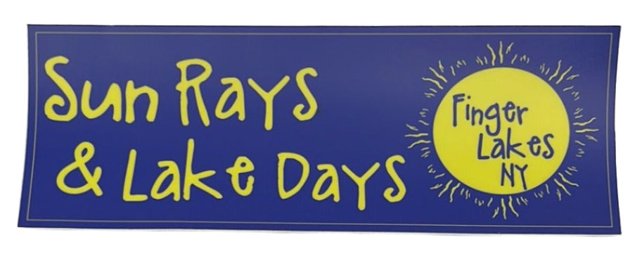 Sun Rays and Lake Days Finger Lakes Bumper Sticker