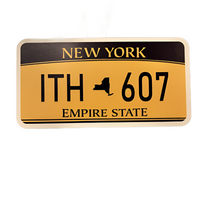 Ithaca NY 607 License Plate Sticker or Magnet